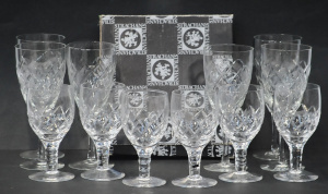 Group lot - 2 x sets of Cut Crystal Wine Glasses incl 6 x Stuart + boxed Stracha