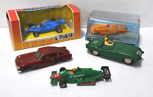 Group lot - Vintage 1 32 scale Car Racing Cars & Access - Boxed Polistil Lig