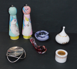 Mixed Group lot inc Georg Jensen Candle holder, 2 pces Rosenthall Bjorn Wiinblad