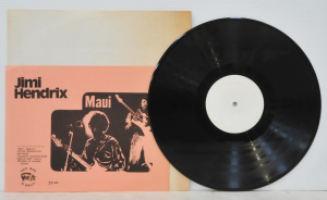 Vintage Jimi Hendrix Bootleg Vinyl Lp Record - Maui - White cover w Pink insert,