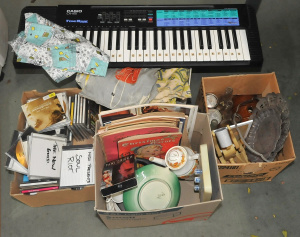 Lot 23 - Group Lot 4 x boxes Mixed Items incl Casio CA-100 Tonebank Keyboard, R