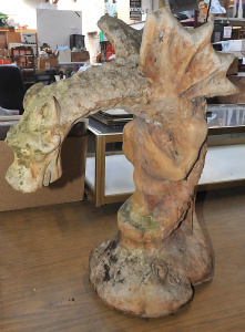 Lot 24 - Vintage Heavy Concrete Gargoyle Garden Ornament - 62cm H