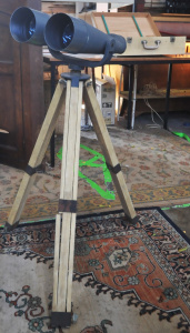 Lot 60 - Vintage Large 22 x 80 Wide Angle Day & Night Binoculars w Tripod Ba Lot 60 - Vintage Large 22 x 80 Wide Angle Day & Night Binoculars w Tripod Ba