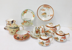 Lot 67 - Group lot of Oriental China inc Kutani Teaset, Magna Sango Cups & S