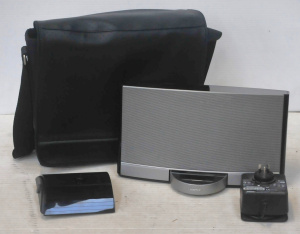 Lot 75 - Modern BOSE Sound Dock Portable Bluetooth Digital Music System w Carry Lot 75 - Modern BOSE Sound Dock Portable Bluetooth Digital Music System w Carry
