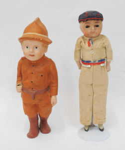 Lot 109 - 2 x Vintage Composition Figures Dolls inc, Japanese made Dough Boy So