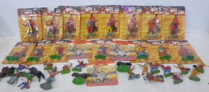 Lot 111 - Small Box lot - Vintage Carded diecast Sun Toys Cowboy & Indian fi Lot 111 - Small Box lot - Vintage Carded diecast Sun Toys Cowboy & Indian fi
