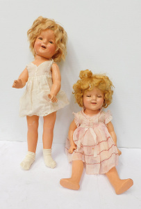 Lot 113 - 2 x 1930s Ideal Shirley Temple Dolls, both marked to back of heads, cr Lot 113 - 2 x 1930s Ideal Shirley Temple Dolls, both marked to back of heads, cr