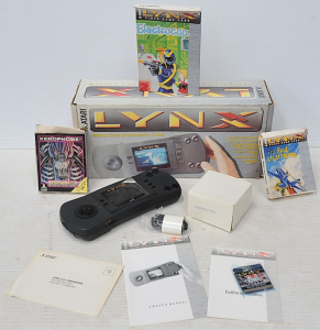 Lot 123 - Boxed Atari Lynx Entertainment System, looks to be complete with extra Lot 123 - Boxed Atari Lynx Entertainment System, looks to be complete with extra