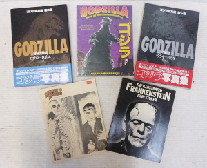 Lot 128 - 5 x books inc 3 Godzilla books - Godzilla First 1954-55, Second 1962-6