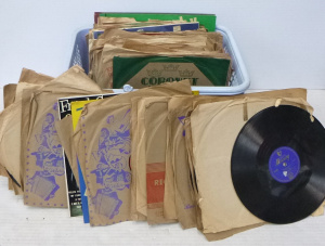 Lot 148 - Box Lot Vintage 78 RPM Vinyl Records - incl 'Because Of You' Sammy Dav