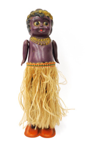 Lot 237 - 1930s Clockwork Japanese celluloid & metal Kewpie Doll - Islander