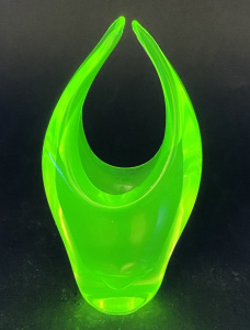 Vintage Murano Glass Small Basket - Curled Handles & polished base 12cm H