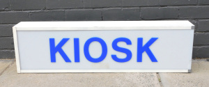 Lot 68 - Vintage Perspex & Metal Kiosk Light Up Sign - One sided - Blue lett