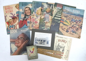 Lot 69 - Small group lot - Mixed items - old 1940s Australian Womens Weekly Maga Lot 69 - Small group lot - Mixed items - old 1940s Australian Womens Weekly Maga