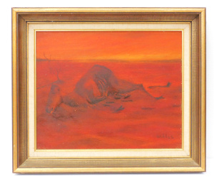 Lot 78 - Ron Willis (Active c1970 - 90s) Framed Oil Painting - Landscape with De Lot 78 - Ron Willis (Active c1970 - 90s) Framed Oil Painting - Landscape with De