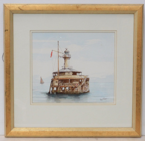 Lot 80 - Alan Morgan (Active c1990s - 2000s) Framed Ink & Wash - Gellibrand