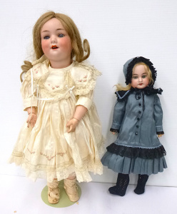 Lot 96 - 2 x Early 1900s German Armand Marseilles Bisque Socket Headed Dolls wit
