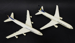 Lot 102 - 2 x vintage Ansett Australia Airlines plastic display Models - Boeing