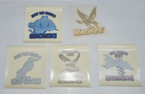 Lot 105 - Lot of Vintage Australian Football Iron-On Patches w Some with Silver Lot 105 - Lot of Vintage Australian Football Iron-On Patches w Some with Silver