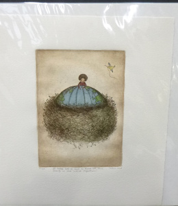Lot 129 - Vartouhi Zerdelian-Pinkston ( America, 1973 - ) Mounted Coloured Etchi