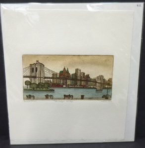 Lot 131 - Vartouhi Zerdelian-Pinkston ( America, 1973 - ) Mounted Coloured Etchi