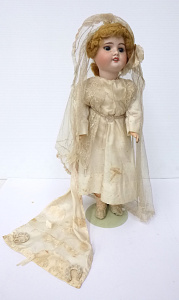 Lot 197 - Late 1800s French SFBJ Bisque Socket Headed Character Doll with compos Lot 197 - Late 1800s French SFBJ Bisque Socket Headed Character Doll with compos