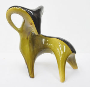 Lot 223 - Ellis Modernist Australian Pottery Figure of a Ram - stylised shape &a