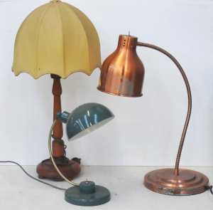 3 x Desk Lamps incl One w Goose Neck