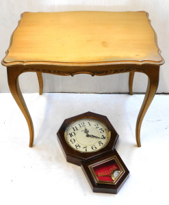 Lot 4 - 2 pces inc Decorative Side Table 54cm H & Wentworth Regulator wall