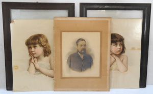 Lot 8 - Lot of Pictures & Picture Frames incl 2 x Vintage Wooden Frames w Gl