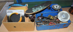 Lot 45 - 2 x Boxes of Vintage Tools & Others incl Pair of HELA Outdoor Car L