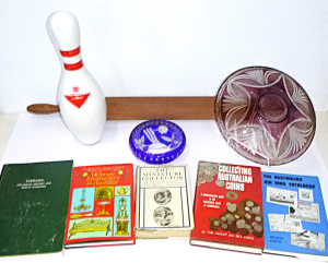 Lot 76 - Mixed Lot incl 2 x pces of Flash Cut Glass, AMF Bowling Pin, Very Large
