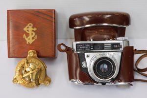Lot 162 - 2 pces inc 1960s Kodak Retina Automatic III in original leather case &