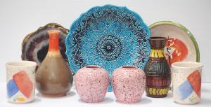 Lot 170 - Group lot Retro 1970s-80s Ceramics inc Spanish Shallow Bowl, South Afr