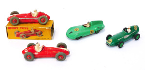 Lot 179 - 4 x vintage Loose & Boxed Dinky Toy diecast Racing Cars - 2 x red