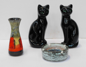 Lot 198 - Group lot Vintage Mid-Century Ceramics, incl West German flared potter