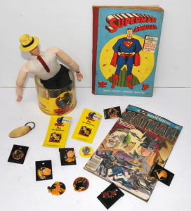 Group - Vintage Comic Book items - 1953 54 Superman Annual, Dick Tracy Doll &