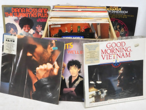 Group Lot of Assorted Vintage LP Vinyl Records incl George Michael, The Time Ban