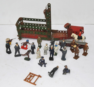 Vintage Meccano Part Set & Painted Lead Figuire incl Soldiers, Sailors etc
