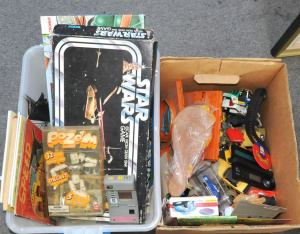 Lot 7 - 2 x Boxes of Vintage Assorted Kids Toys incl Star Wars Escape from Death