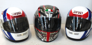 Lot 17 - 3 x Full Face Motorbike Helmets, inc 2 x Sohei & 1x Large AGV Austr