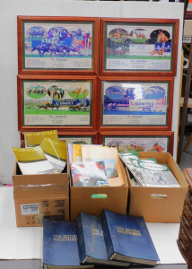 Lot 67 - Group Lot of Horse Racing Memorabilia inc Winners Photos & Large co