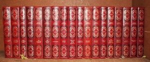 Lot 81 - 18 Vol Set of Leather Bound Dennis Wheatley Novels inc The Witch of The
