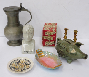 Lot 84 - Mixed Group lot vintage inc Art Deco Carlton ware lustre dish, McLaren