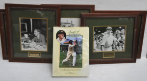 Lot 87 - Group Lot of Sir Donald Bradman Ephemera incl Hardcover Book signed by