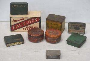 Lot 113 - Group lot vintage Havelock Tobacco Tins & Packaging inc Match Box