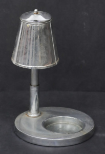 Lot 118 - 1950s Novelty Chrome lamp Shaped Cigarette Dispenser 23cm H