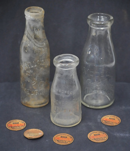 Lot 152 - 3 x Vintage Bottles inc Milk - H L Archer & Son Fitzroy, Model Dai