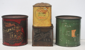 Lot 154 - 4 x Vintage Australian Tea Tins inc Vice Regal - John Connell & Co